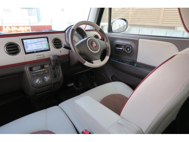 アルトラパンショコラ G 1年保証 純正HiDヘッドライト&LEDテールランプ ショコラ専用シート ナビ・TV(走行中OK)・SD・USB・ETC Pushスタート スマートキー オートライト 国産タイヤ7分山 ドアバイザー(17枚目)