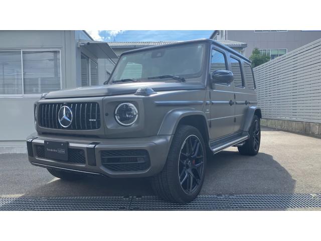 Gクラス G63 マヌファクトゥーアエディション マグノダークオリーブグリーンマットカラー ナッパレザーチタニウムグレー レーダーセーフティパッケージ ブラインドスポットアシスト シートベンチレーター 左ハンドル ブラック22インチアルミホイール(3枚目)