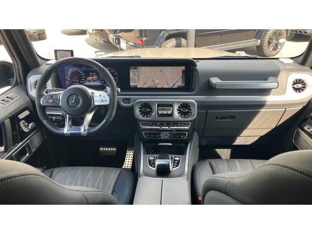 Gクラス G63 マヌファクトゥーアエディション マグノダークオリーブグリーンマットカラー ナッパレザーチタニウムグレー レーダーセーフティパッケージ ブラインドスポットアシスト シートベンチレーター 左ハンドル ブラック22インチアルミホイール(20枚目)