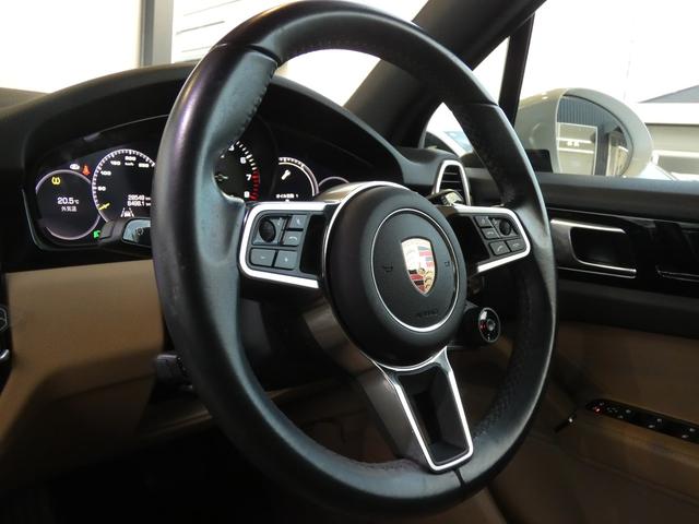 カイエン E-ハイブリッド ベージュ革 スポクロ シートヒーター PCMナビ 全周カメラ ACC LCA LDW LEDヘッドライト エントリーD 8WAY PASM 純正20AW 禁煙 右H 正規D車(8枚目)