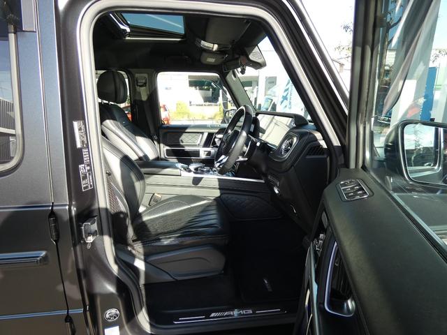 Ｇクラス Ｇ６３　ＡＭＧレザーエクスクルーシブパッケージ　黒革　アダプティブＤ　ＳＲ　エディションマットブラック仕様　シートヒーター　ベンチレーター　リラクゼーション　ＲＳＰ　純正ナビ　地デジ　全周カメラ　ブルメスター　ＡＭＧ２２ＡＷ　禁煙　右Ｈ　正規Ｄ車（15枚目）
