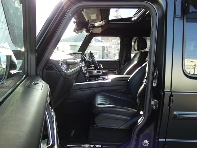 Ｇクラス Ｇ６３　ＡＭＧレザーエクスクルーシブパッケージ　黒革　アダプティブＤ　ＳＲ　エディションマットブラック仕様　シートヒーター　ベンチレーター　リラクゼーション　ＲＳＰ　純正ナビ　地デジ　全周カメラ　ブルメスター　ＡＭＧ２２ＡＷ　禁煙　右Ｈ　正規Ｄ車（16枚目）