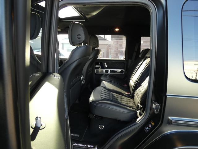 Ｇクラス Ｇ６３　ＡＭＧレザーエクスクルーシブパッケージ　黒革　アダプティブＤ　ＳＲ　エディションマットブラック仕様　シートヒーター　ベンチレーター　リラクゼーション　ＲＳＰ　純正ナビ　地デジ　全周カメラ　ブルメスター　ＡＭＧ２２ＡＷ　禁煙　右Ｈ　正規Ｄ車（17枚目）