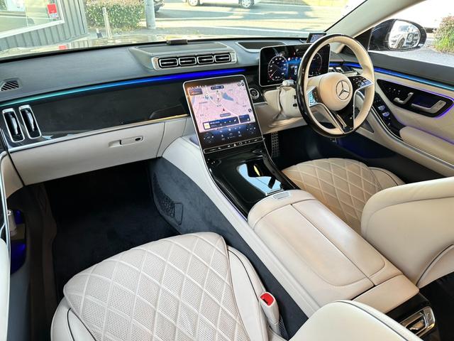 Sクラス S400d 4マチック AMGライン ベージュ革 SR レザーEXC ベーシックPKG RSP 3Dコックピット エアサス リラクゼーション LED HUD MBUXナビ 地デジ ブルメスター 全周C 20AW 右H 正規D車(18枚目)