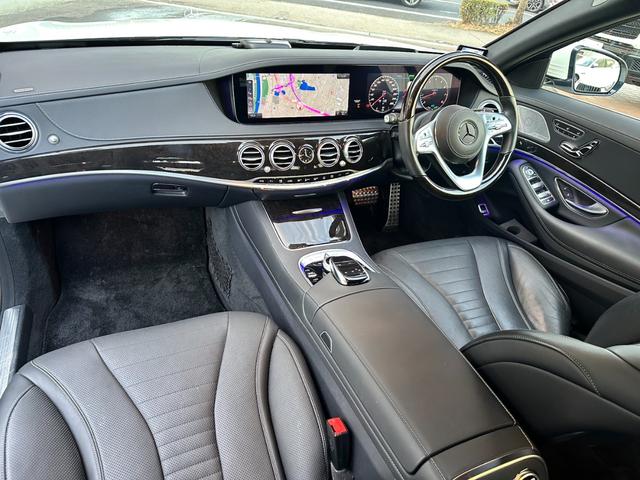 Sクラス S450 AMGラインプラス エクスクルーシブ 後期型 黒革 パノラマ ベーシックPKG RSP エアサス ベンチレーション リラクゼーション HUD 純正ナビ 地デジ ブルメスター AMG20AW 正規D車(6枚目)