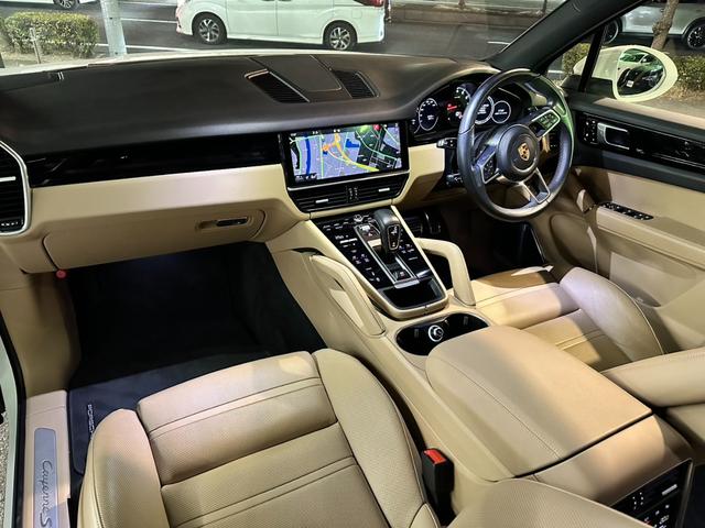 カイエン S ベージュ革 パノラマ LED PASMエアサス ACC 114WAY 4ゾーンAC 前後シートヒーター&ベンチレーション PCMナビ 全周C ブルメスター3Dサウンド 純正20AW 禁煙 正規D車(19枚目)