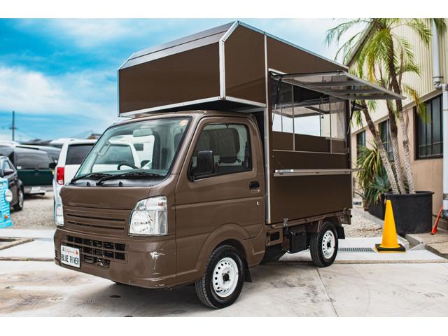 キャリイトラック 　２ＷＤ　キッチンカー　ケータリングカー　フードトラック　移動販売車　コールドテーブル　ＪＣＭ冷蔵庫　２層シンク　給排水各１００Ｌ　換気扇　外部電源口　サイド跳ね上げ　窓付　４ナンバー登録（46枚目）