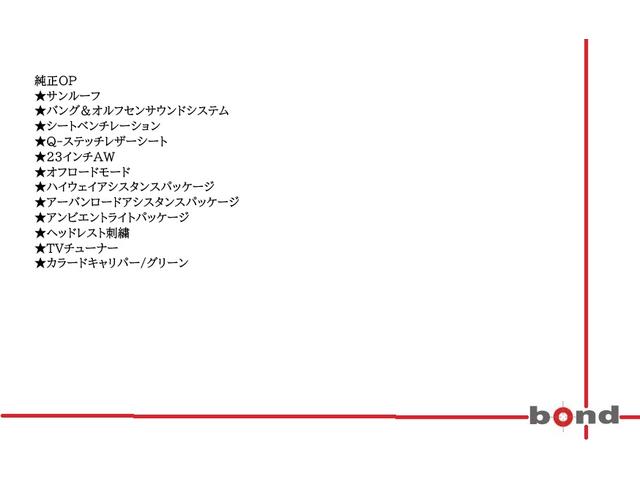 ウルス ベースグレード　Ｂ＆Ｏ　ハイウェイ＆アーバンロードＰＫＧ（3枚目）
