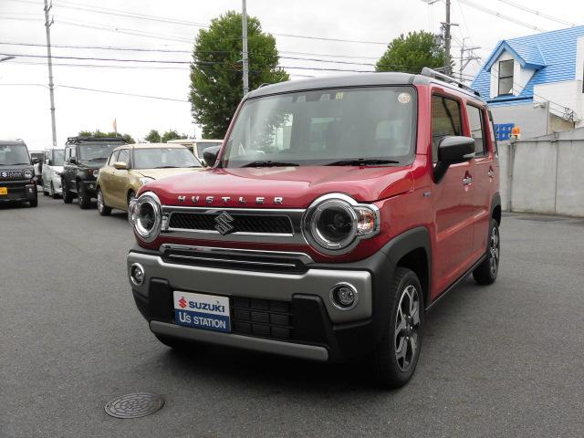 スズキ ハスラー ｊスタイル試乗車使用赤黒２トーン前後衝突軽減ブレーキ搭載の中古車 グーネット中古車