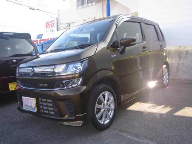 沖縄の中古車 スズキ ワゴンＲ 支払総額 120.9万円 リ済込 2019(平成31)年 2.6万km ブレイブカーキパール