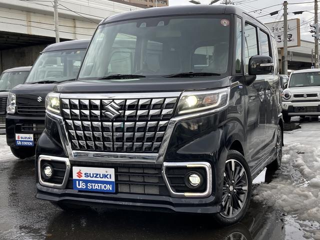 スペーシアカスタム(スズキ) ハイブリッドＸＳ　３型　４ＷＤ　☆ブレーキサポート前後☆ 中古車画像