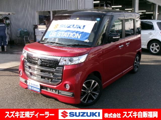 スズキ スペーシアカスタムＺ Ｚターボ　全方位モニター付ナビ装着車／サポカー