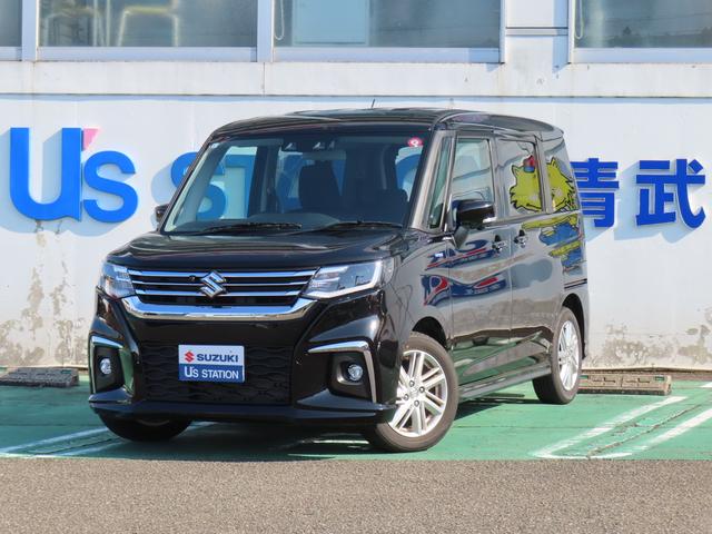 スズキ ソリオ ＨＹＢＲＩＤ　ＭＺ　オートライト　スライドドア　プッシュスタート　禁煙車　スズキセーフティーサポート　純正ナビ　オートエアコン　シートヒーター　バックカメラ