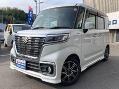 スズキ　スペーシアカスタム　ＨＹＢＲＩＤ　ＸＳターボ　前後ブレーキサポート　全方位カメラ対応ナビ