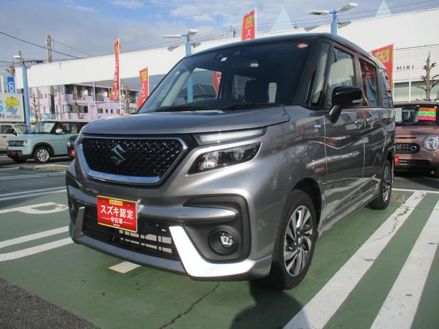 スズキ ソリオバンディット バンディット　ＨＹＢＲＩＤ　ＭＶ　衝突被害軽減ブレーキ　オートライト　スライドドア　プッシュスタート　シートヒーター　オートエアコン