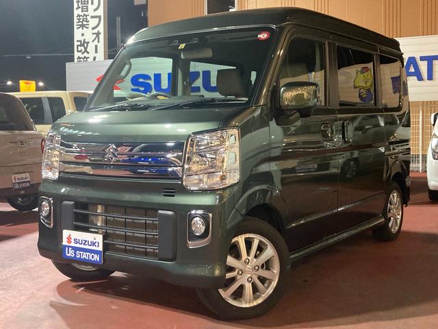 スズキ エブリイワゴン ＰＺターボ　ハイルーフ　４ＷＤ　元試乗車　新生活応援！！　歩行者傷害軽減ボディー　運転席・助手席ＳＲＳエアバッグ　ＥＳＰ　４輪ＡＢＳ　リヤドアチャイルドプルーフ　エアコン　パワーステアリング　電波式キーレスエントリー　セキュリティアラームシステム