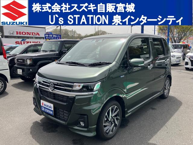 スズキ カスタムＺ　ＨＹＢＲＩＤ　ＺＸ　３型　　４ＷＤ／ＣＶＴ　衝突被害軽減ブレーキ　　後退時ブレーキサポート機能　　後方障害物感知センサー　　前・後誤発進抑制機能　　アダプティブクルーズコントロール機能　　車線逸脱警報・抑制機能　　ＬＥＤヘッドライト