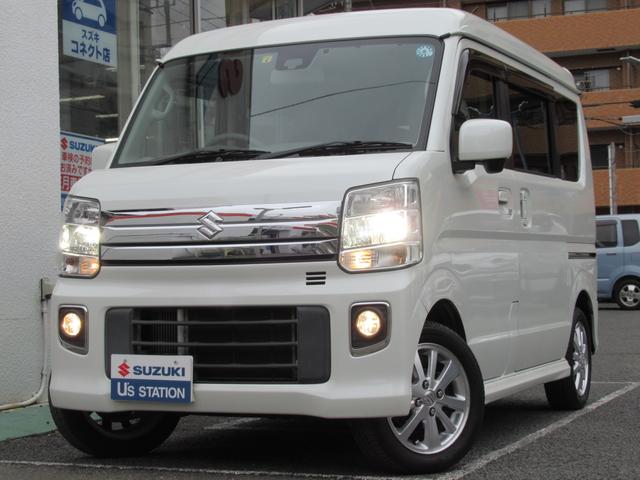 スズキ エブリイワゴン ＰＺターボ　ハイルーフ／ナビ・ＥＴＣ・衝突被害軽減ブレーキ　運転席エアバック・助手席エアバック・パワーステアリング・パワーウィンドウ・キーレスキー・取扱説明書・メンテナンスノート・