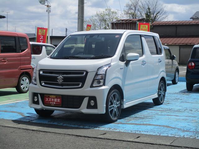 ワゴンRスティングレー（スズキ）ＨＹＢＲＩＤ　Ｔ　３型　４ＷＤ　ＣＶＴ車ブレーキサポート　衝突被害軽減ブレーキ 中古車画像