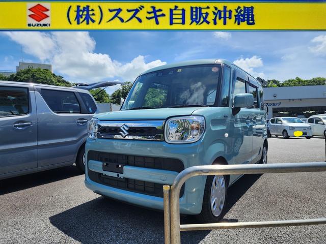 沖縄の中古車 スズキ スペーシア 支払総額 134.8万円 リ済込 2021(令和3)年 4.0万km オフブルーメタリック
