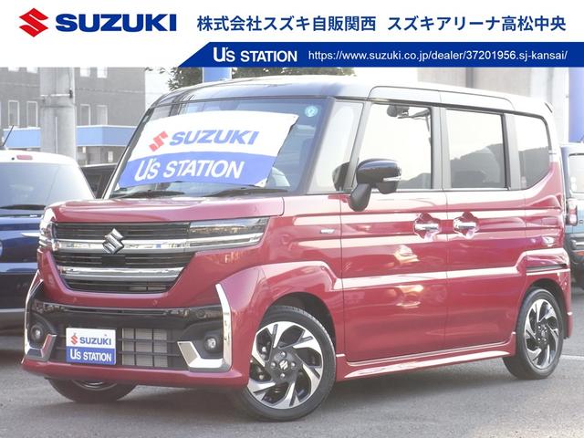 カスタム　ＨＹＢＲＩＤ　ＸＳ　オーディオレス　後席両側電動スライドドア　マイルドハイブリッド　電動パーキングブレーキ　オートライト　スライドドア　プッシュスタート　シートヒーター　オートエアコン　スズキセーフティーサポート