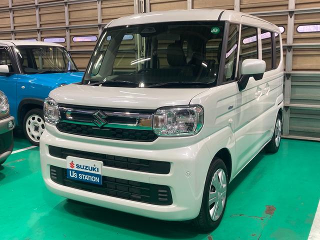 HYBRID X スズキ認定中古車大商談会! 衝突被害軽減ブレーキ 後席両側パワースライドドア スマートキー キーレスプッシュスタートシステム スリムサーキュレーター(1枚目)