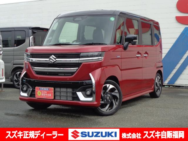 ＨＹＢＲＩＤ　ＸＳ　スズキコネクト対応通信機装着車／サポカー　デュアルセンサーブレーキサポートＩＩ│後席両側パワースライドドア│ＬＥＤヘッドランプ│全方位モニター付ナビ│１５インチアルミホイール│ブラック２トーン