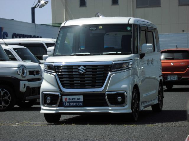 カスタム　ＨＹＢＲＩＤ　ＸＳ　ＭＫ５３Ｓ　ナビ　ＥＴＣ　オートライト　Ｂｌｕｅｔｏｏｔｈ　スライドドア　純正ナビ　プッシュスタート　シートヒーター　オートエアコン　ＥＴＣ　スズキセーフティーサポート　アイドリングストップ　衝突安全ボディ　盗難防止システム