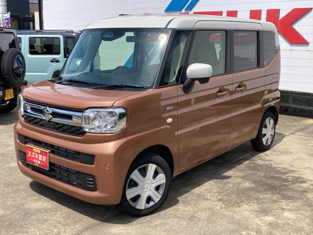 スペーシア(スズキ) ＨＹＢＲＩＤ　Ｘ　両側電動スライドドア　ナビ　全方位カメラ　純正ナビ　プッシュスタート 中古車画像