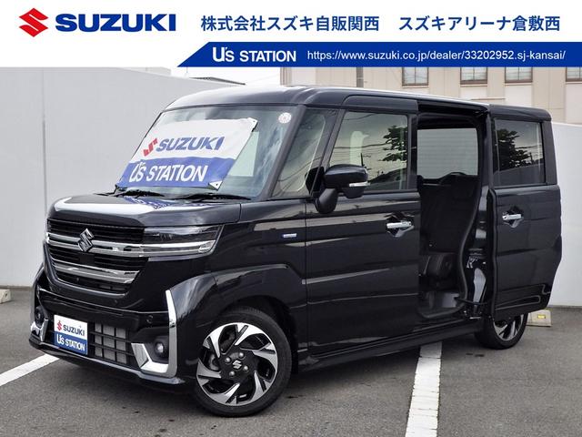 スズキ スペーシアカスタム カスタム　ＨＹＢＲＩＤ　ＸＳターボ　全方位ナビ