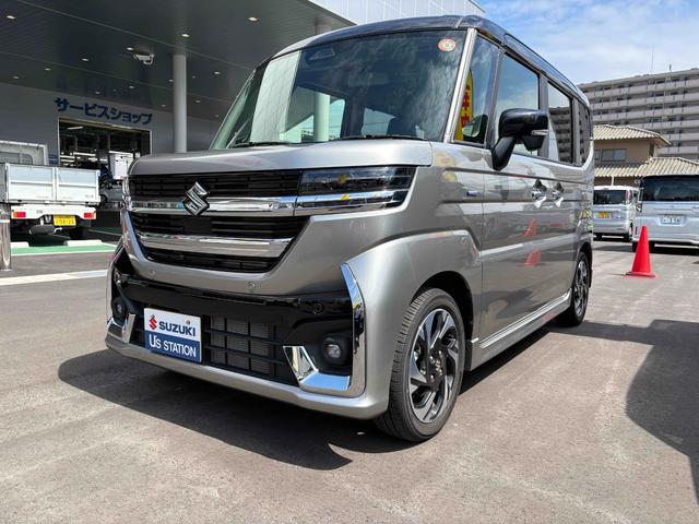カスタム　ＨＹＢＲＩＤ　ＸＳターボ　バックカメラ　オートライト　Ｂｌｕｅｔｏｏｔｈ　スライドドア　純正ナビ　プッシュスタート　シートヒーター　オートエアコン　スズキセーフティーサポート　衝突被害軽減システム　アイドリングストップ