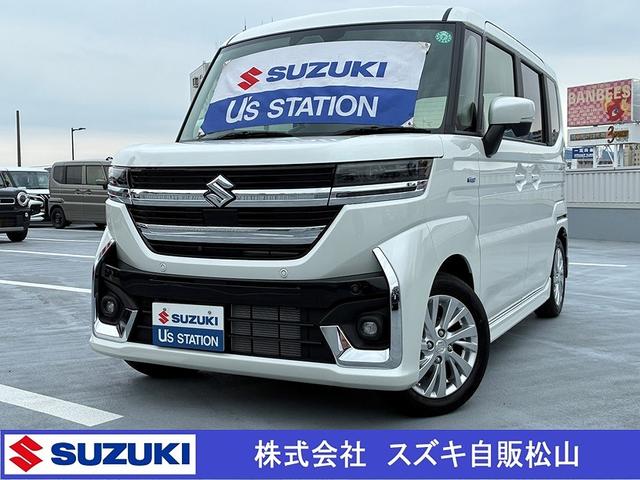 スペーシアカスタム カスタム　ＨＹＢＲＩＤ　ＧＳ　全方位モニタ付きナビ搭載♪　社用車アップ　衝突軽減Ｓ，Ａ／Ｃ，Ｐ／Ｓ，Ｐ／Ｗ，Ａ／Ｂ，ＡＢＳ，ＴＶ，Ａ／Ｗ，集中ドア，ナビ，キーレス，スズキコネクト対応通信機装着車（1枚目）