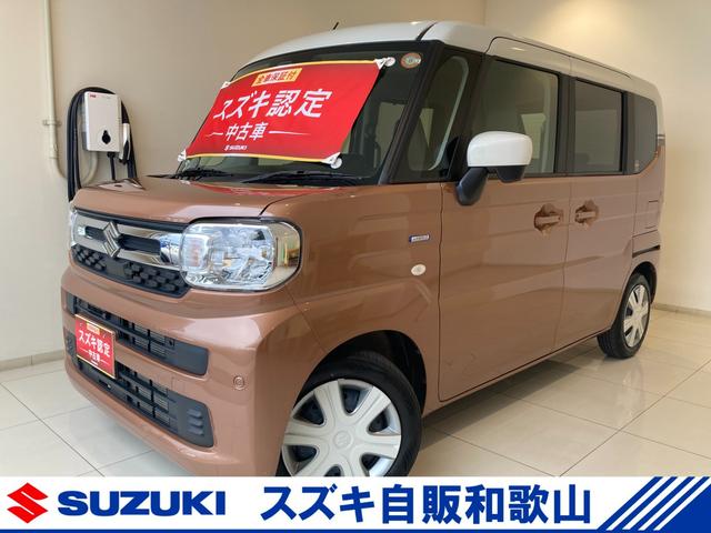 スペーシア ＨＹＢＲＩＤ　Ｘ　　デモカー使用車　全方位ナビ　ＬＥＤヘッド　デュアルセンサーブレーキサポートＩＩ（前後衝突軽減ブレーキ）　全方位モニター付きメモリーナビゲーション（Ｂｌｕｅｔｏｏｔｈ対応）　後席両側パワースライドドア　ＬＥＤヘッドライト　シートヒーター（1枚目）