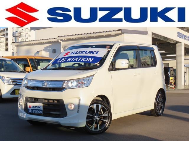 ワゴンRスティングレー(スズキ) スティングレー T MH34型 3型 ターボ車 ナビ ETC 衝突被害軽減システム アイドリングストップ  盗難防止システム オートライト プッシュスタート シートヒーター オートエアコン 横滑り防止機能 中古車画像