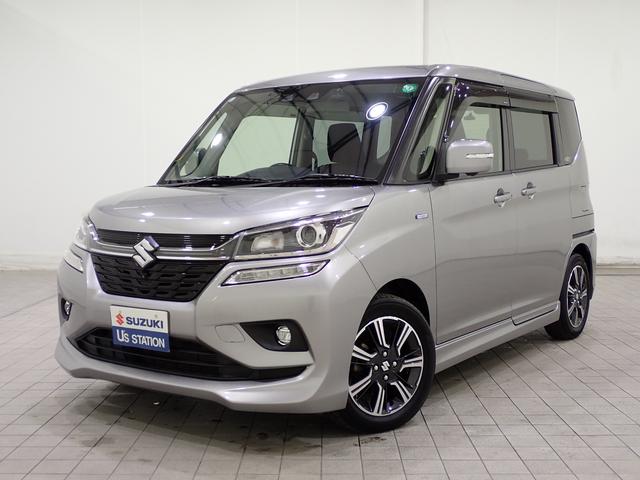 ソリオバンディット(スズキ) ハイブリッドＭＶ　２型※アウトレット※　両側電動パワースライドドア　８インチ全方位モニタ付ナビ　ＥＴＣ２．０　前後ドラレコ　前方・後方衝突軽減ブレーキ　全車速追従式アダプティブクルーズコントロール　ナノイー搭載オートエアコン　スマートキー 中古車画像