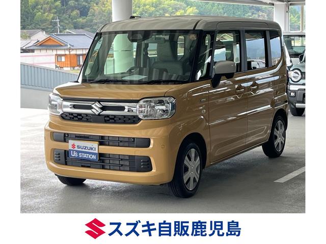スペーシア ハイブリッドＸ　デュアルセンサーブレーキサポートＩＩ　マイルドハイブリッド　電動スライドドア　オーディオレス　ＣＶＴ　オートエアコン　リモコンキー　キーレススタート　オートライト　オーディオスイッチ　ＬＥＤ　ＥＳＰ（1枚目）