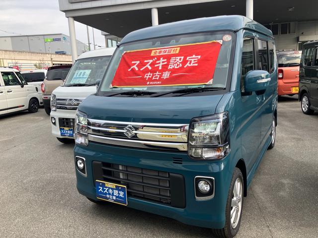 エブリイワゴン(スズキ) ＰＺターボ　ハイルーフ　６型　ＣＶＴ　ＬＥＤヘッドランプ　デュアルカメラブレーキ｜後席左側ワンアクションパワースライド｜１４インチアルミホイール｜本革巻きステアリングホイール｜リモート格納式ドアミラー｜運転席シートヒーター｜ 中古車画像