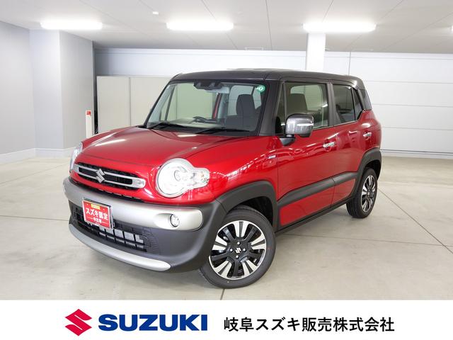 クロスビー ＨＹＢＲＩＤ　ＭＺ　４型　４ＷＤ　　クルーズコントロール　４ＷＤ　　セーフティーサポート　リヤパーキングセンサー　屋根ガンメタツートン　フロアマット付　走行約７００キロ　クルーズコントロール　シートヒーター　　パドルシフト　ステレオレス仕様（1枚目）