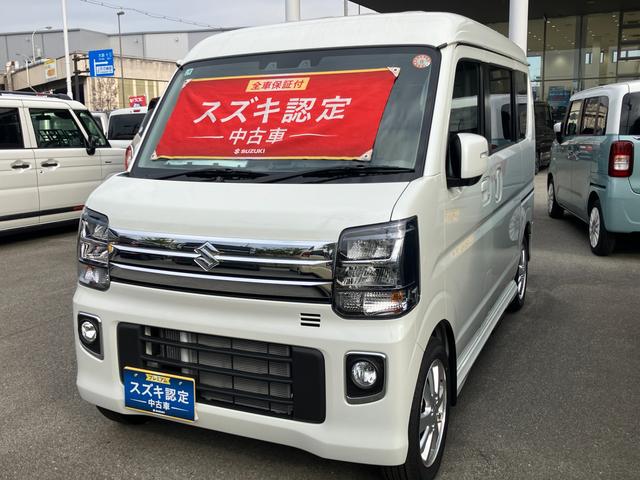 エブリイワゴン(スズキ) ＰＺターボ　スペシャル　ハイルーフ　６型　バックカメラ付　デュアルカメラブレーキ｜後席両側ワンアクションパワースライド｜１４インチアルミホイール｜本革巻きステアリングホイール｜リモート格納式ドアミラー｜運転席シートヒーター｜電動オートステップ｜ 中古車画像