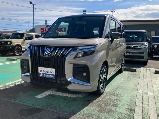 ソリオバンディット(スズキ) ４ＷＤバンディット　ＨＹＢＲＩＤ　ＭＶ　３型純正９インチナビ　純正ナビ　プッシュスタート　シートヒーター　オートエアコン　スズキセーフティーサポート　４ＷＤ　衝突被害軽減システム 中古車画像