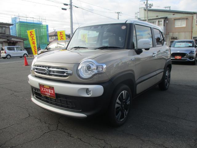 クロスビー(スズキ) ＨＹＢＲＩＤ　ＭＺ　４型　４ＷＤ　衝突被害軽減ブレーキ　オートライト　プッシュスタート　シートヒーター　オートエアコン　４ＷＤ　衝突被害軽減システム　アイドリングストップ　横滑り防止機能　衝突安全ボディ　盗難防止システム 中古車画像