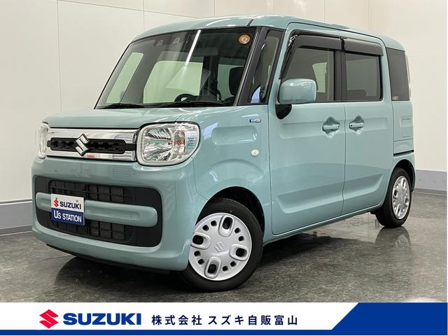 スペーシア(スズキ) ＨＹＢＲＩＤ　Ｘ　２型　　４ＷＤ　８インチナビ　バックカメラ　オートライト　Ｂｌｕｅｔｏｏｔｈ　スライドドア　純正ナビ　プッシュスタート　シートヒーター　オートエアコン　衝突被害軽減システム　アイドリングストップ　横滑り防止機能　　衝突安全ボディ 中古車画像