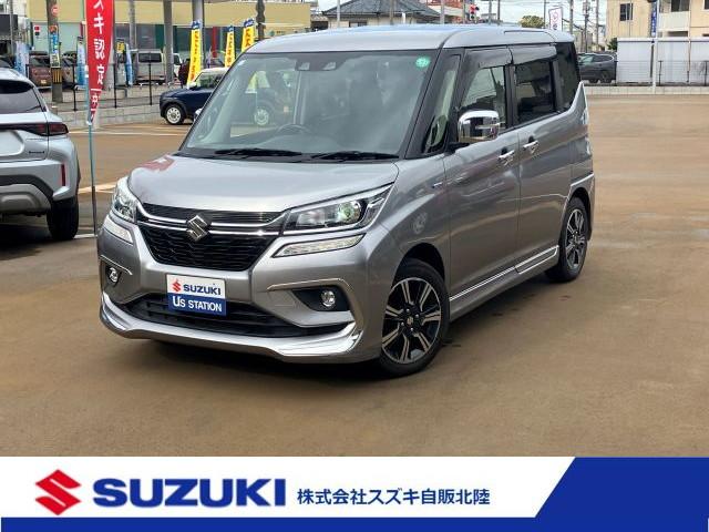 ソリオバンディット(スズキ) ハイブリッドＭＶ　カーナビ／バックアイカメラ　後席右側ワンアクションパワースライドドア　アダプティブクルーズコントロール　キーレスエントリー　アルミホイール　衝突防止システム　ＡＢＳ　エアバッグ　エアコン　パワーステアリング　パワーウィンドウ 中古車画像