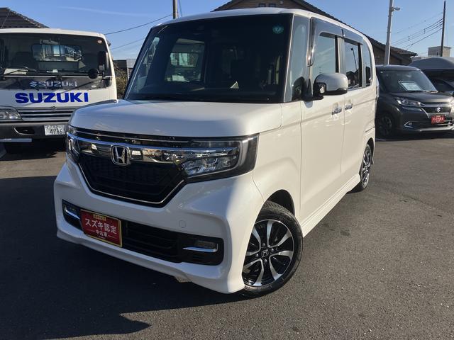 Ｎ−ＢＯＸカスタム(ホンダ) ＣＵＳＴＯＭＧ・ＬＨＯＮＤＡＳＥＮＳＩＮＧ　ナビ　Ｂカメラ　Ｂｌｕｅｔｏｏｔｈ対応ナビ　バックアイカメラ　ＥＴＣ　ドライブレコーダー　後席左側パワースライドドア　衝突被害軽減システム　ロールサンシェード　ＬＥＤヘッドランプ　オートエアコン　盗難抑止システム 中古車画像