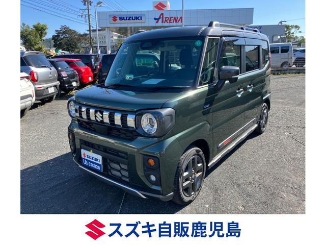 Ｒ６　スペーシアギア　ハイブリッドＸＺ　入荷。　色は カーキとガンメタの２トーン♪　衝突被害軽減ブレーキ　全方位ナビ　４ＷＤ