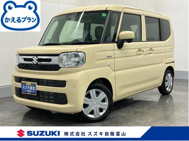 スペーシア(スズキ) ＨＹＢＲＩＤ　Ｇ　ＬＥＤヘッドランプ　オートライト　スライドドア　プッシュスタート　オートエアコン　衝突被害軽減システム　アイドリングストップ　横滑り防止機能　衝突安全ボディ 中古車画像