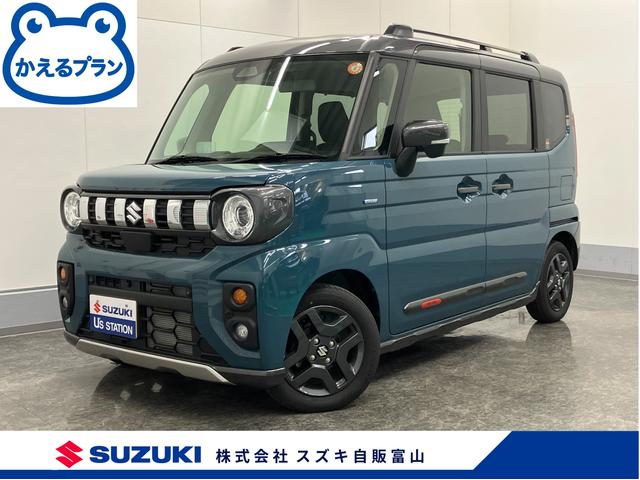 スペーシア(スズキ) ギア　ＨＹＢＲＩＤ　ＸＺ　全方位モニター付きナビ　オートライト　Ｂｌｕｅｔｏｏｔｈ　スライドドア　純正ナビ　プッシュスタート　シートヒーター　オートエアコン　衝突被害軽減システム　アイドリングストップ　横滑り防止機能　衝突安全ボディ 中古車画像