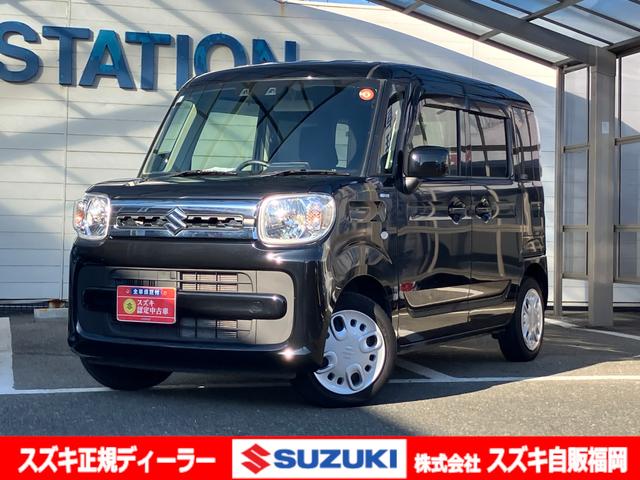 ＜令和３年式＞　ブルーイッシュブラックパール。 スライドドアに広々室内、実用的な【スペーシア】