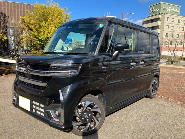 スペーシアカスタム(スズキ) ＨＹＢＲＩＤ　ＸＳ　★純正ナビ　全方位カメラ★　純正ナビ　全方位カメラ　オートライト　スライドドア　プッシュスタート　シートヒーター　オートエアコン　衝突被害軽減システム　衝突安全ボディ　盗難防止システム　アイドリングストップ 中古車画像