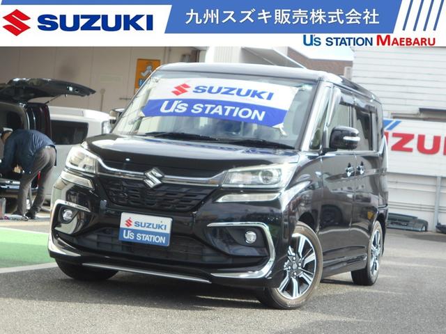 ソリオバンディット(スズキ) バンディット　ＨＹＢＲＩＤ　ＭＶ　２型　ＭＡ３６Ｓ　衝突軽減ブレーキ　ケンウッド製７型ナビ　フルセグＴＶ　Ｂｌｕｅｔｏｏｔｈ対応　バックカメラ　ＥＴＣ　両側電動スライドドア　ＬＥＤヘッドライトン　シートヒーター　１年保証付き 中古車画像